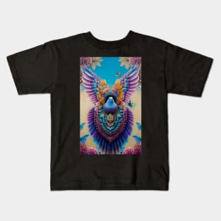 Floral Pigeon Kids T-Shirt